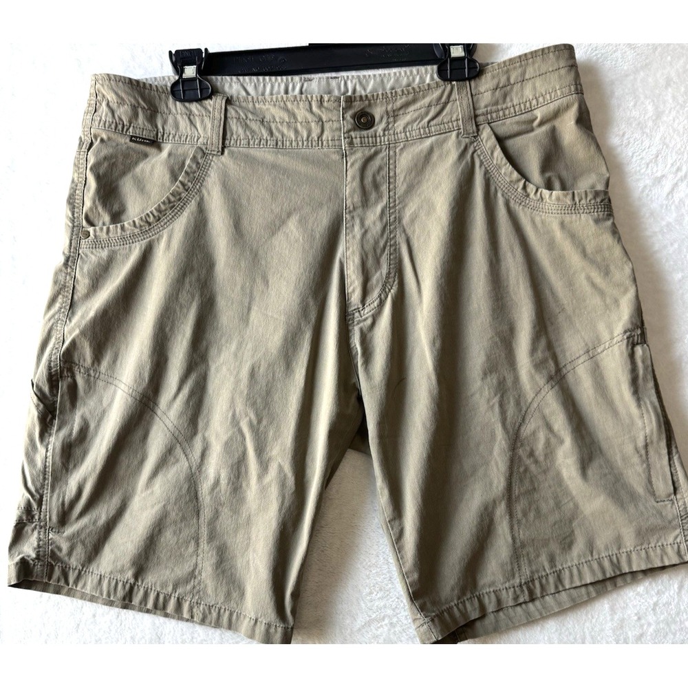 Kuhl Ramblr Shorts Mens 36 Khaki Hiking Outdoors 10" Inseam #5125